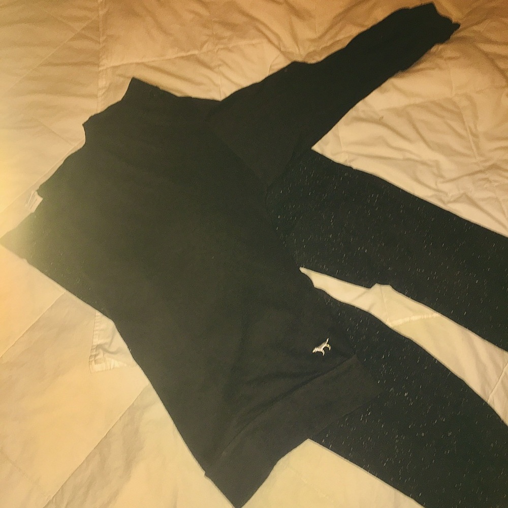 PINK GRAY LEGGINGS AND PINK  TSHIRT